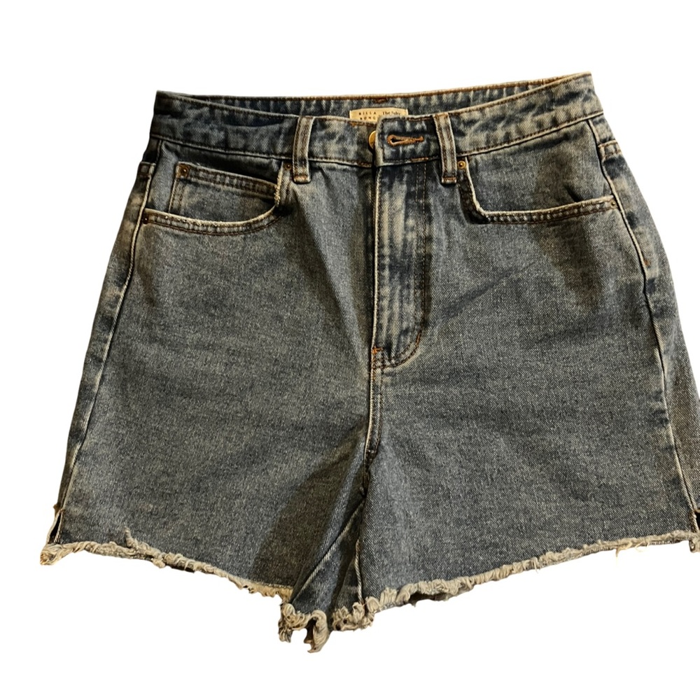 Billabong x Salty Blonde Embroidered Denim Shorts Blue Size 27 Cotton